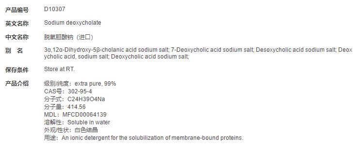 脱氧胆酸钠（进口）