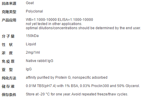辣根过氧化物酶标记的羊抗兔IgG H&amp;L