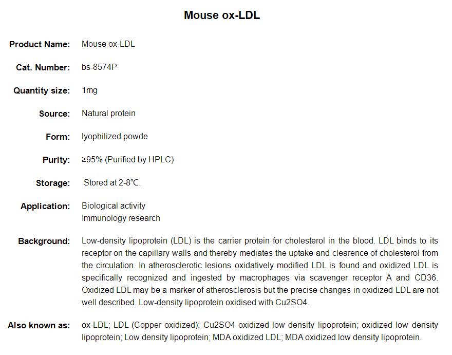 Mouse ox-LDL